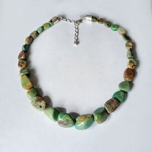 Jay King Desert Rose Trading necklace Sterling silver Green turquoise DTR 925